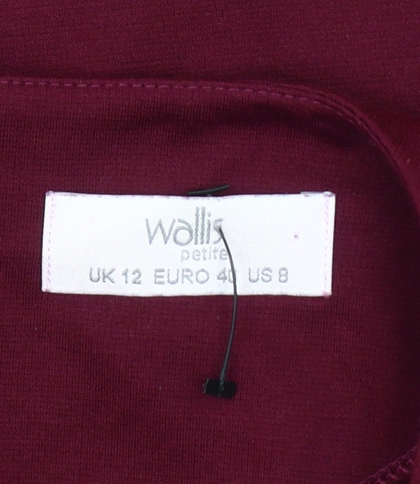 Wallis Women's Red Shift Dress, Size 12, Knee Length