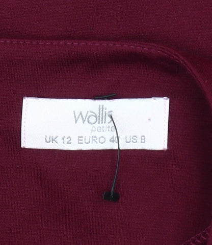 Wallis Women's Red Shift Dress, Size 12, Knee Length