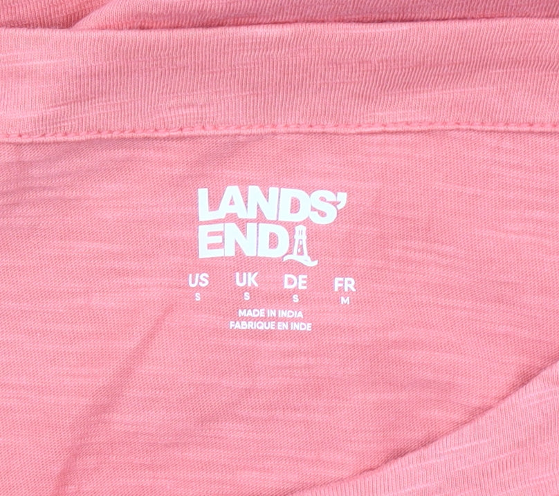 Lands' End Women's Pink Short Sleeve T-Shirt, Size S