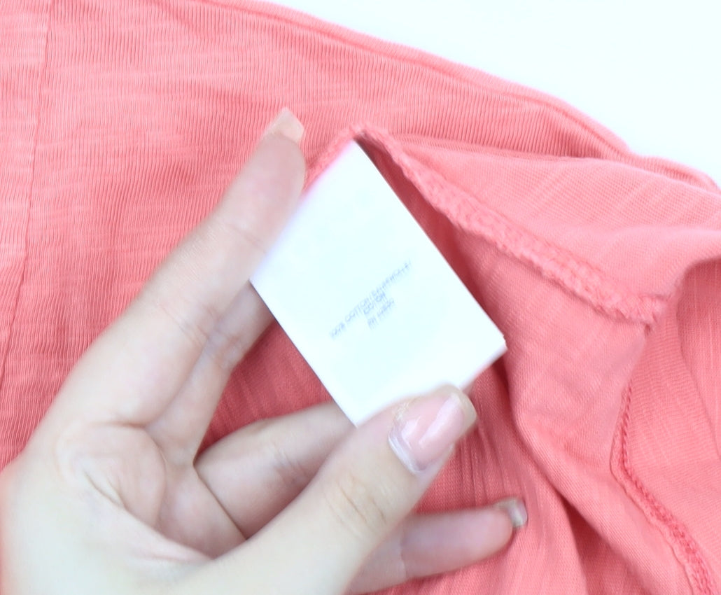 Lands' End Women's Pink Short Sleeve T-Shirt, Size S