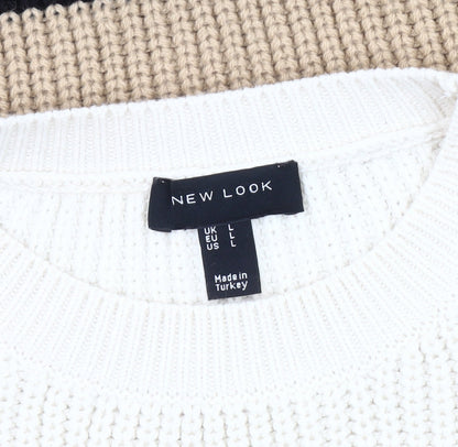 New Look Women’s Beige Pullover Jumper L