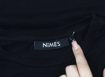 Nîmes Men's Black Rose Graphic T-Shirt