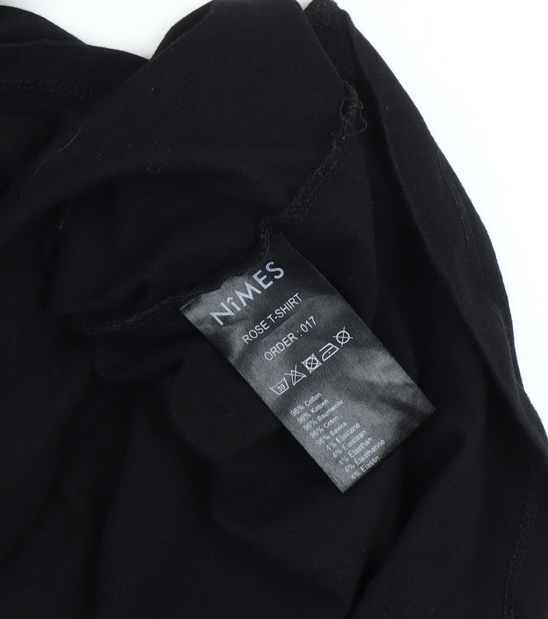 Nîmes Men's Black Rose Graphic T-Shirt