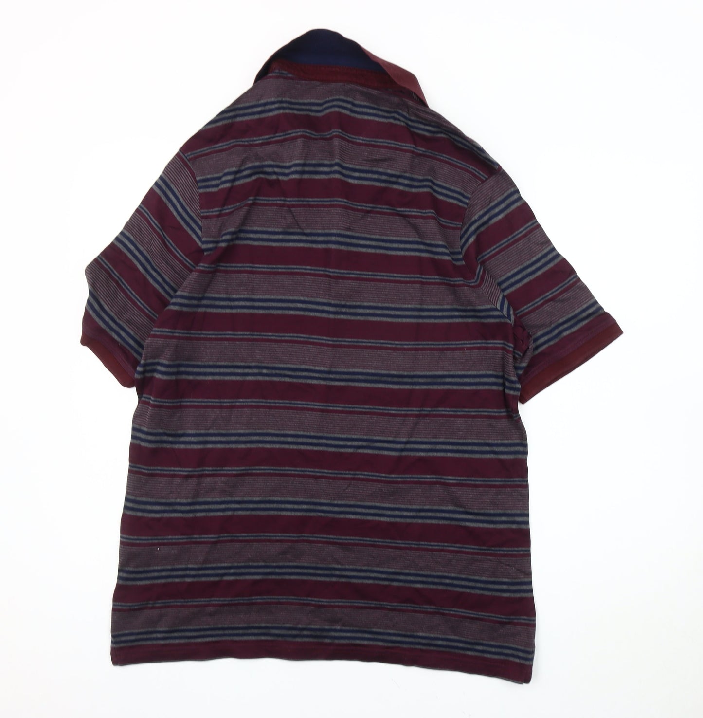 Marks and Spencer Men's Multicoloured Striped Polo, L