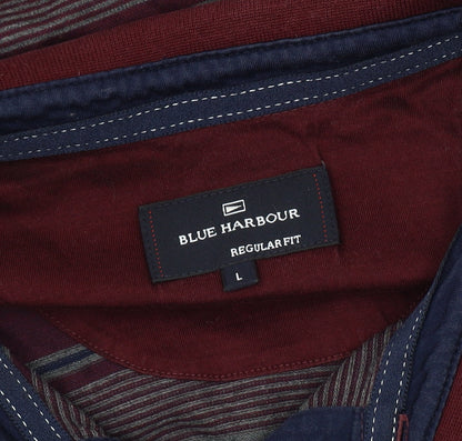 Marks and Spencer Men's Multicoloured Striped Polo, L