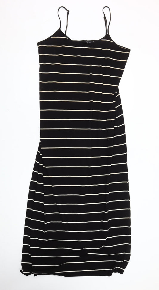 Dorothy Perkins Women's Black Striped Slip Dress