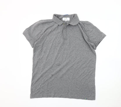 Larsson & Co Men's Grey Polo Shirt Size L Short Sleeve
