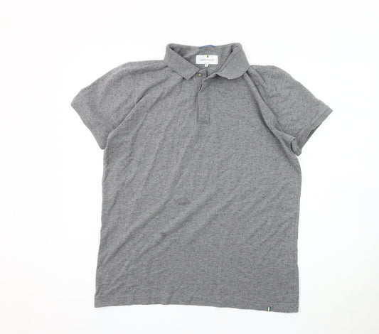 Larsson & Co Men's Grey Polo Shirt Size L Short Sleeve