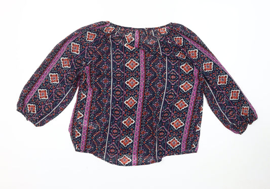 Forever 21 Women's Multicoloured Geometric Blouse