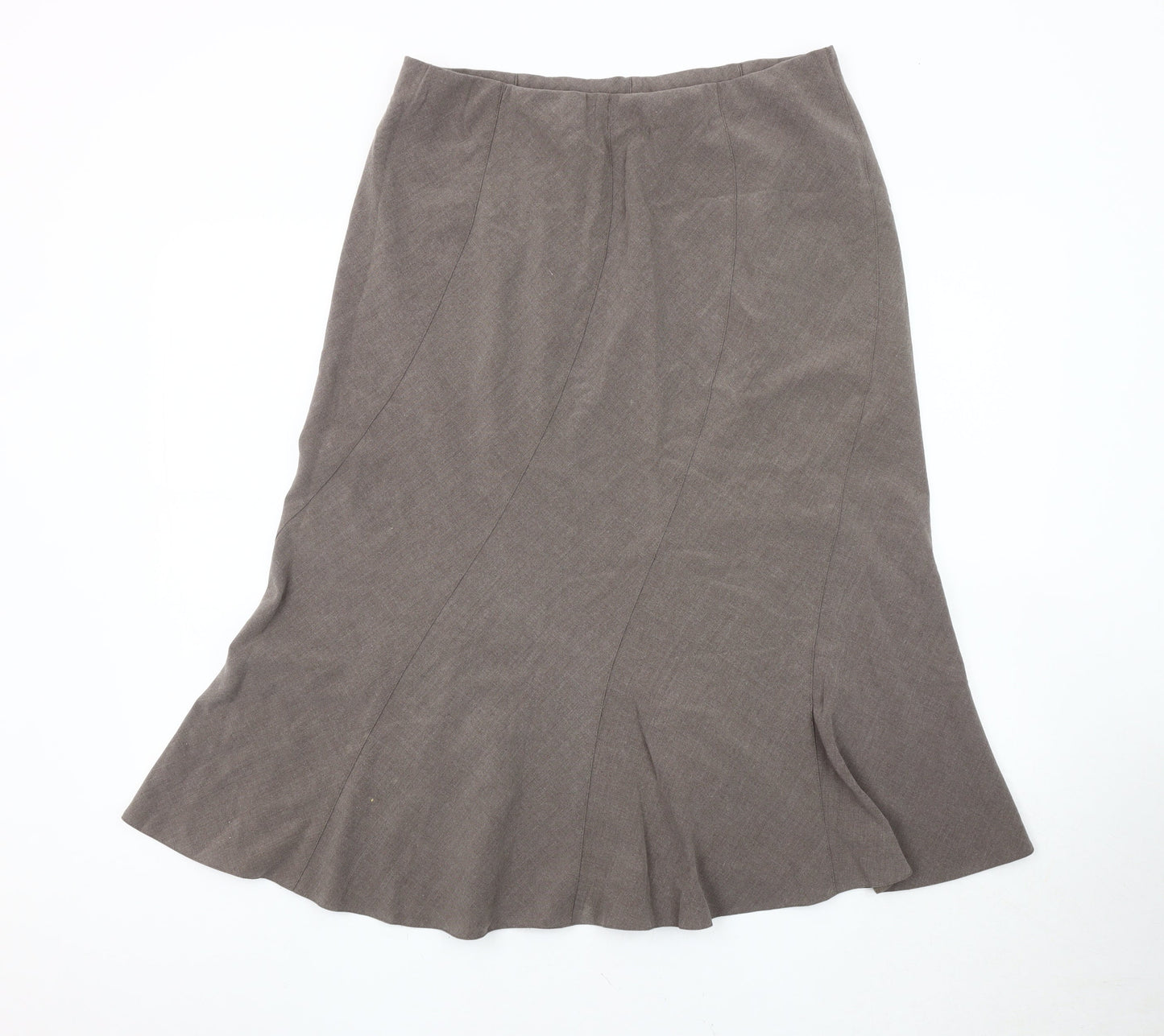 Classics Women's Brown Midi Flare Skirt Size 14