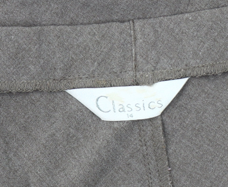 Classics Women's Brown Midi Flare Skirt Size 14