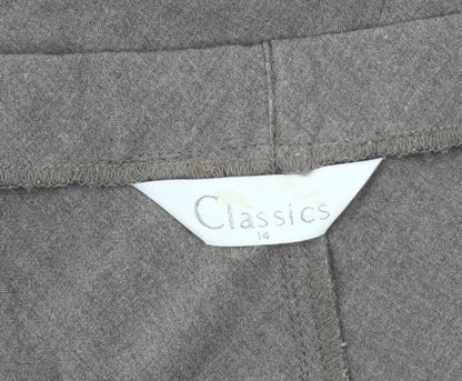 Classics Women's Brown Midi Flare Skirt Size 14