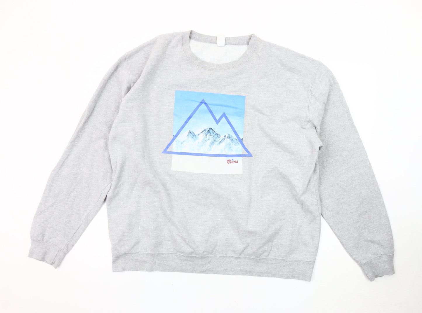 Mens UK Size 2XL Just Hoods Grey Pullover Sweatshirt