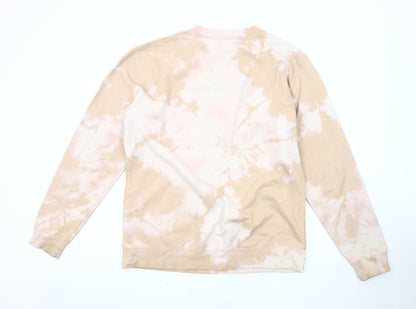 Ushi Men's Beige Pullover Sweatshirt - Large, Fleece, Logo