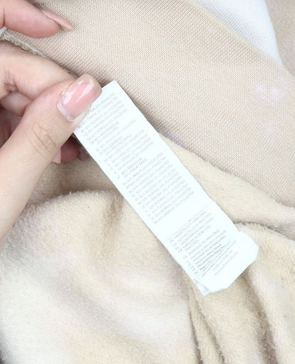 Ushi Men's Beige Pullover Sweatshirt - Large, Fleece, Logo