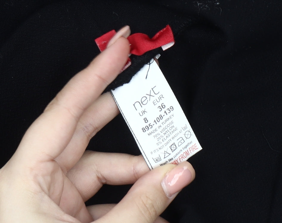 Next Black A-Line Women's Skirt Size 8