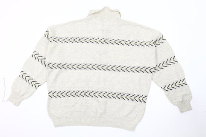 St Michael Men's Beige XL Collared Pullover Jumper