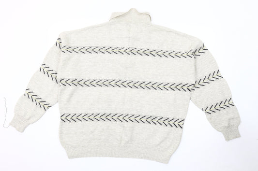 St Michael Men's Beige XL Collared Pullover Jumper