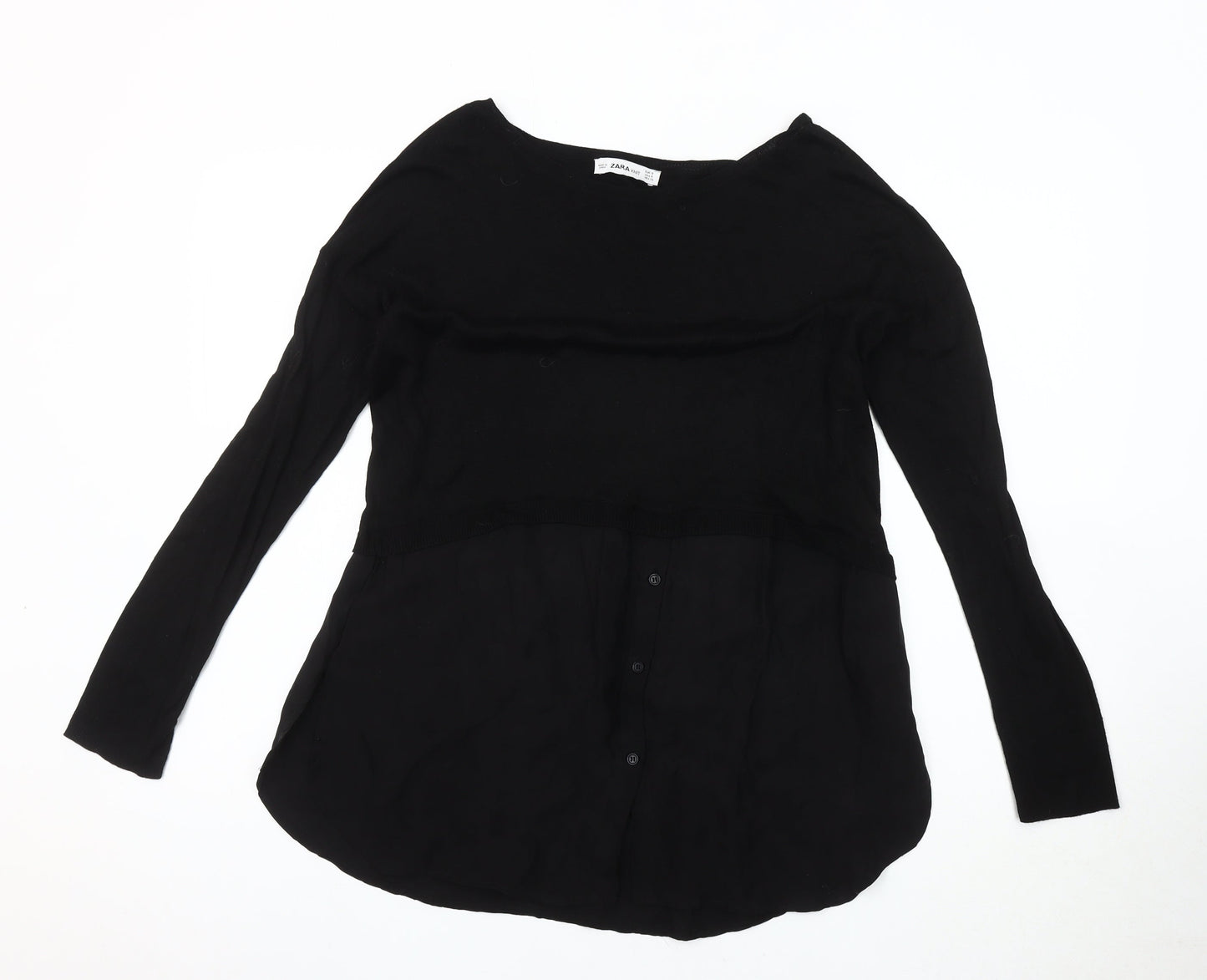 Womens UK Size Small Zara Black Pullover Jumper