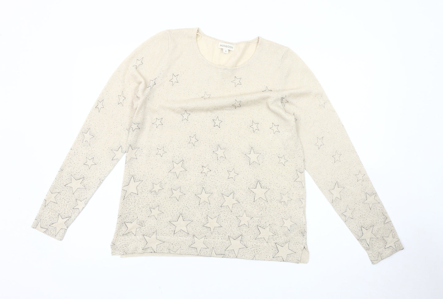 Womens UK Size M Monsoon Beige Pullover Jumper