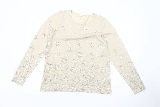 Womens UK Size M Monsoon Beige Pullover Jumper