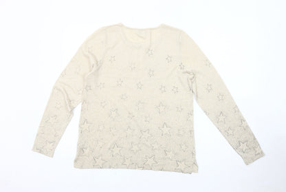 Womens UK Size M Monsoon Beige Pullover Jumper