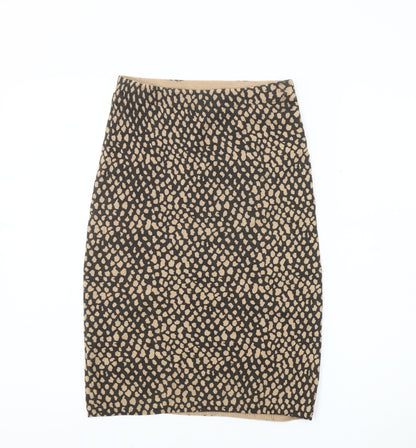 Next Women's Brown Animal Print Pencil Skirt Size 6