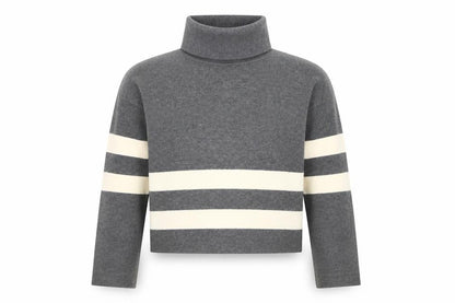 New Look Girls Grey Striped Pullover Jumper 11-12 Years