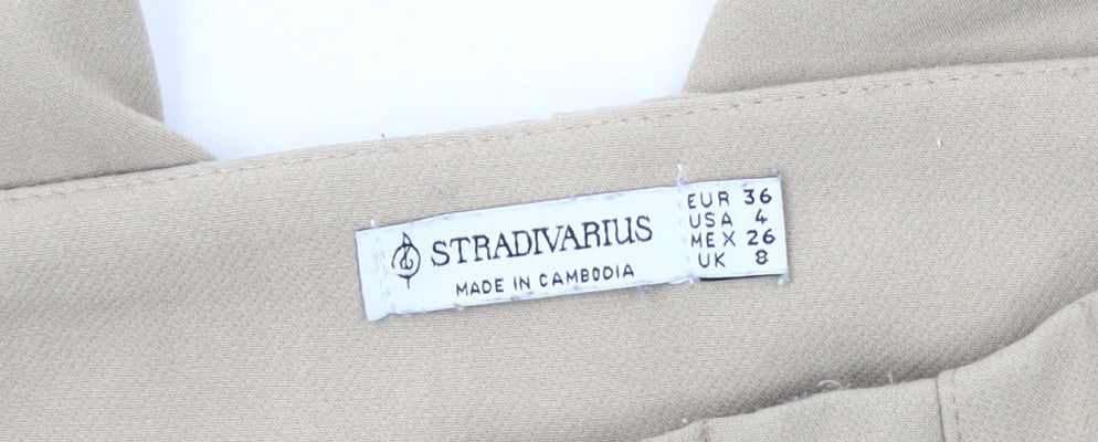 Womens UK Size 8 Stradivarius   Beige Trousers