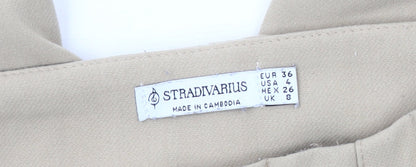 Womens UK Size 8 Stradivarius   Beige Trousers