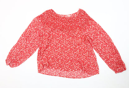 Womens UK Size 14 Per Una Red Basic Blouse