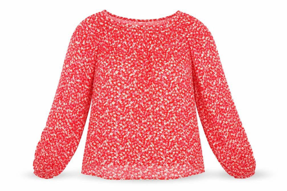Womens UK Size 14 Per Una Red Basic Blouse