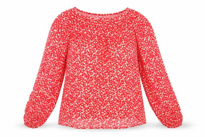 Womens UK Size 14 Per Una Red Basic Blouse