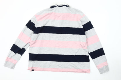 Marks and Spencer Men's 2XL Stripe Polo Multicoloured