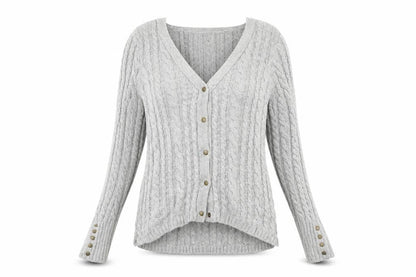 Womens UK Size S Zara Grey Cardigan Jumper