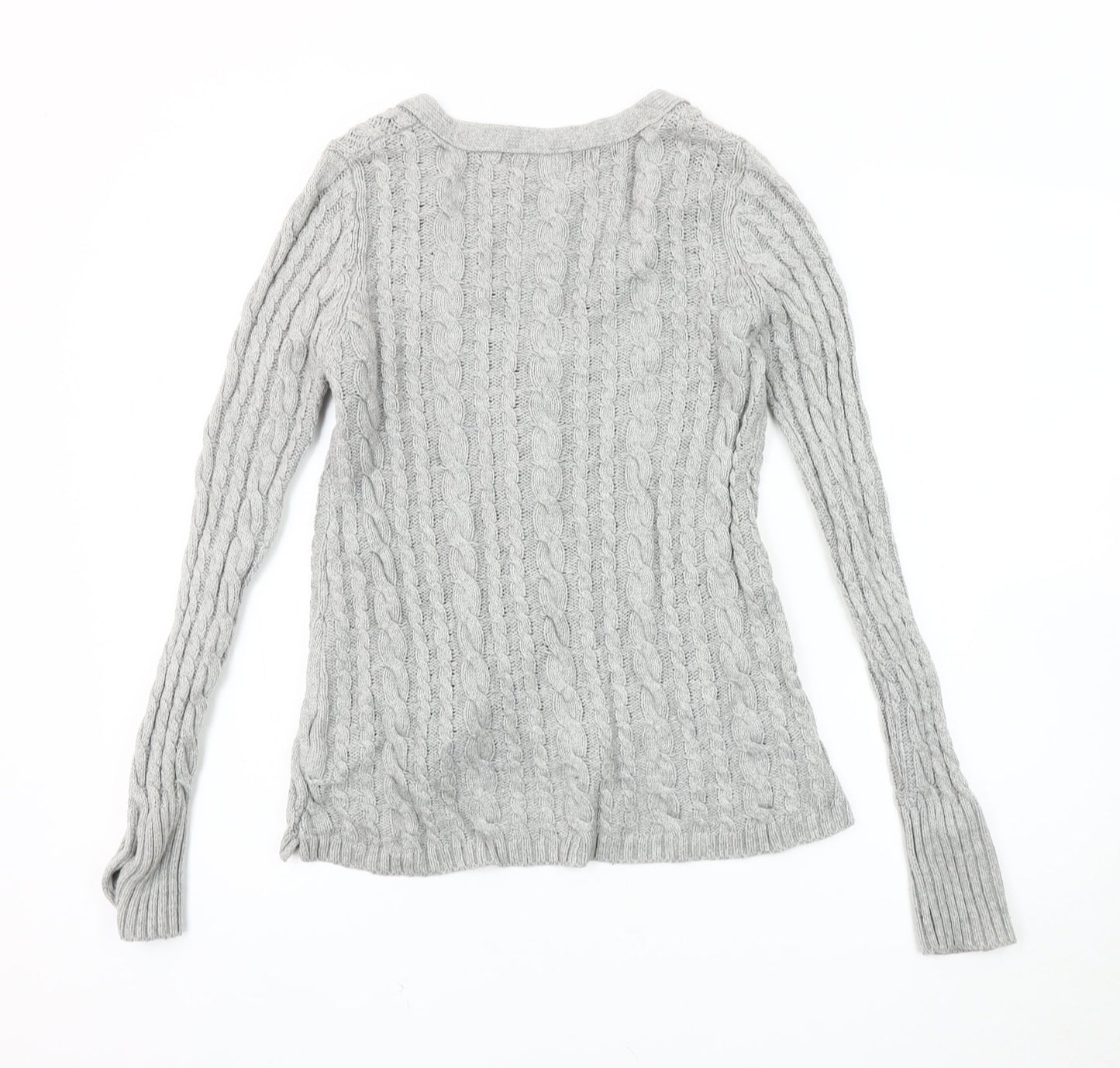 Womens UK Size S Zara Grey Cardigan Jumper