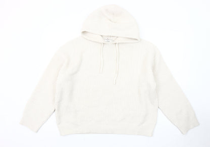Mens UK Size L Marks and Spencer Ivory Pullover Hoodie