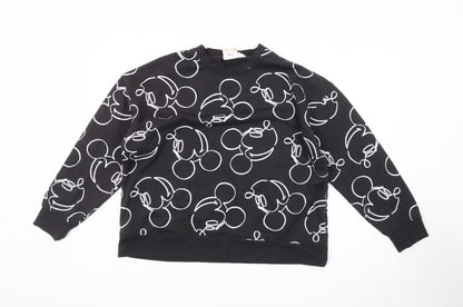 Womens UK Size 12 Disney Black Pullover Sweatshirt