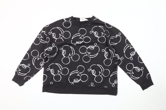 Womens UK Size 12 Disney Black Pullover Sweatshirt