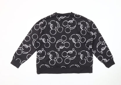 Womens UK Size 12 Disney Black Pullover Sweatshirt