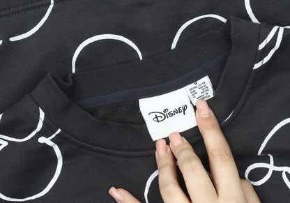 Womens UK Size 12 Disney Black Pullover Sweatshirt