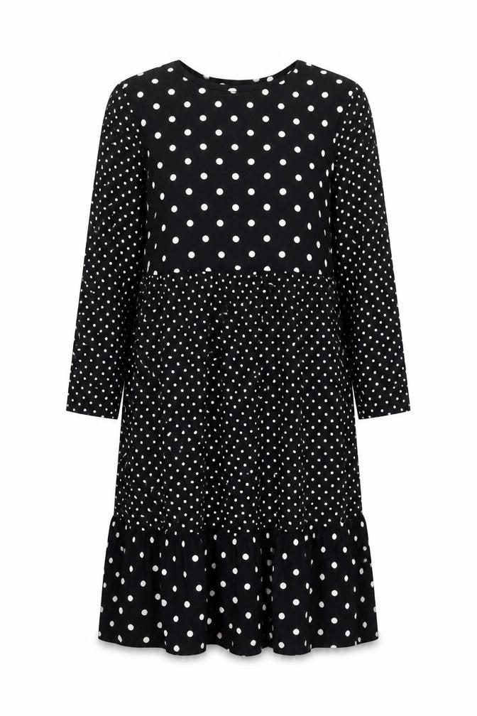 Marks and Spencer Women's Black Polka Dot Dress Size 12