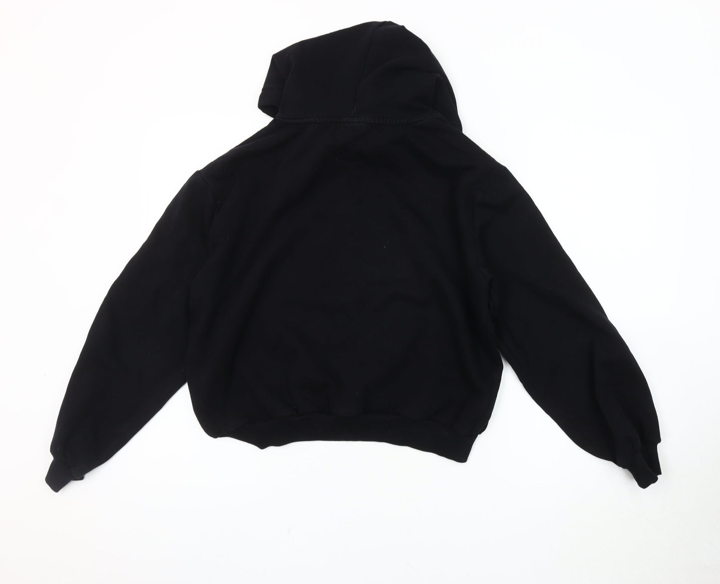 H&M Unisex Black Pullover Hoodie, Size 12