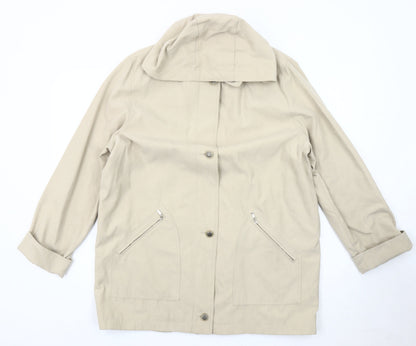DANNA Women's Beige Mid-Length Jacket Size 16