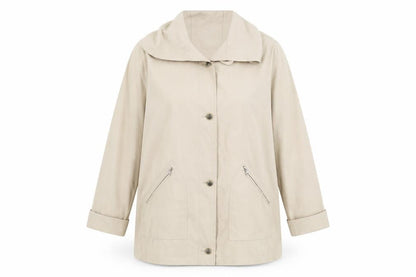 DANNA Women's Beige Mid-Length Jacket Size 16