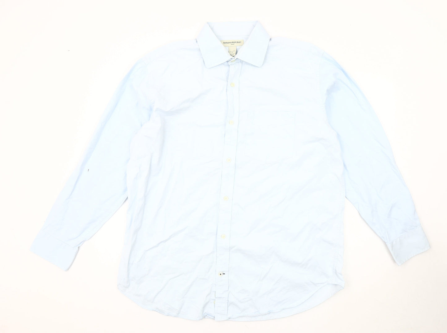 Banana Republic Men's Blue Button-Up Shirt XL