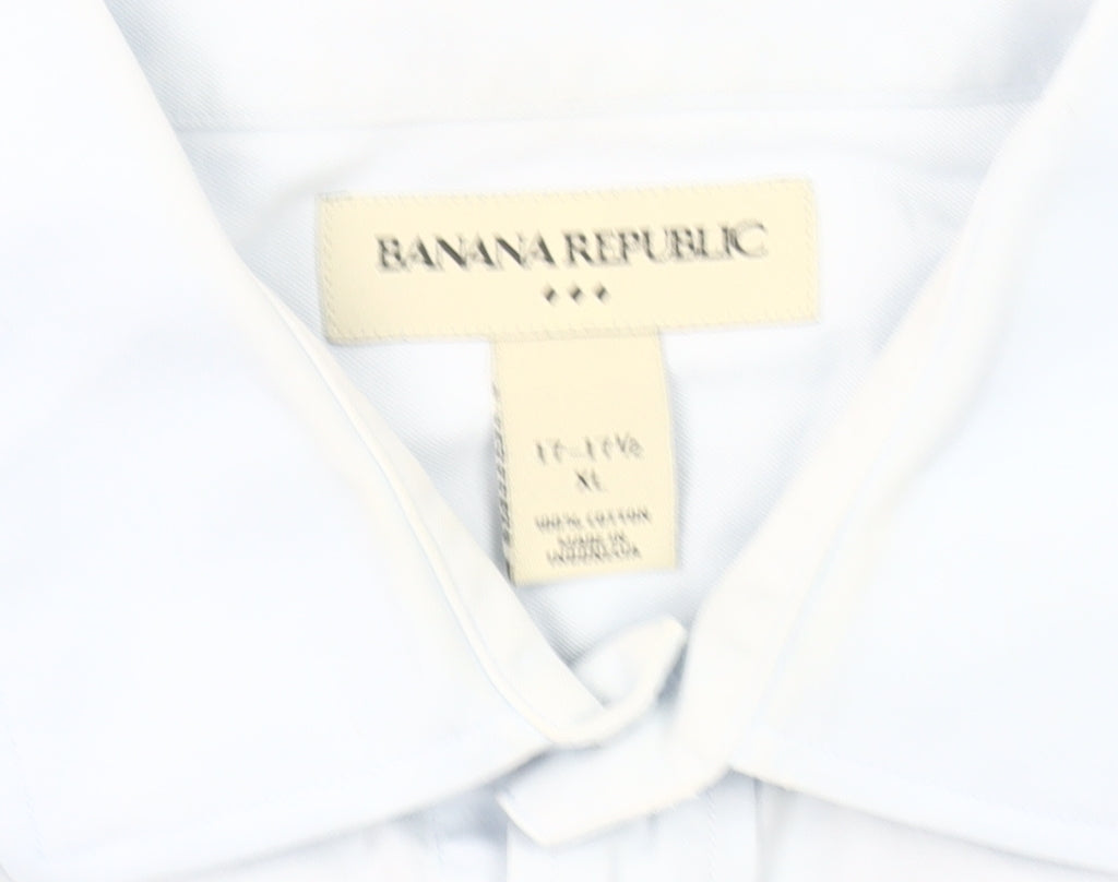 Banana Republic Men's Blue Button-Up Shirt XL