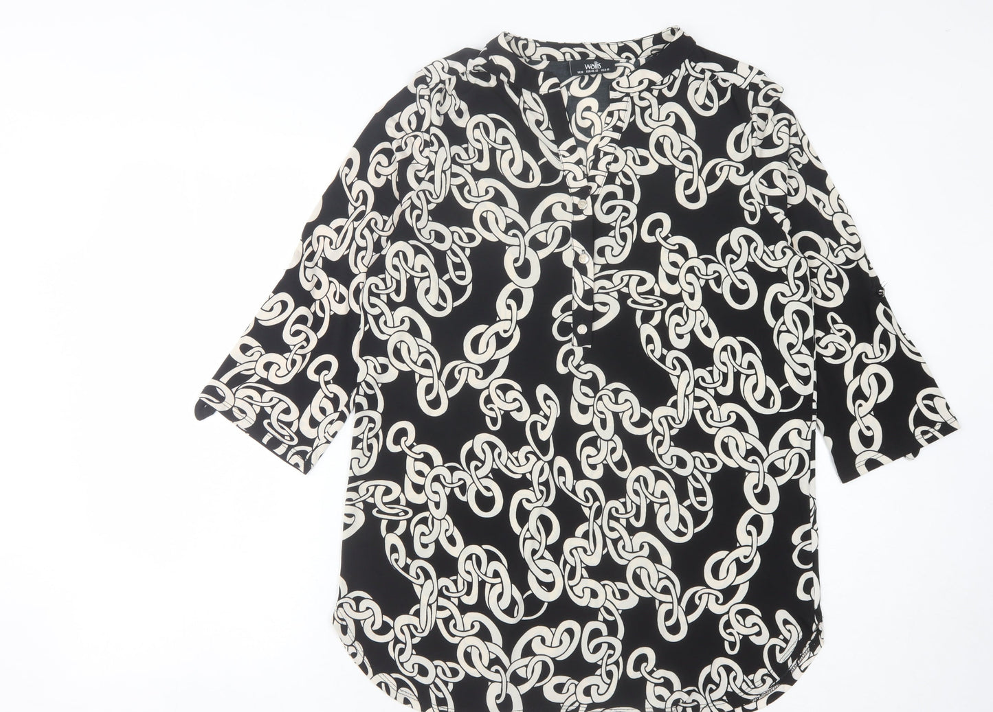 Womens UK Size M Wallis Black  Blouse
