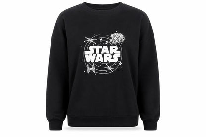 Front view of Star Wars Black Graphic Sweatshirt unisex medium