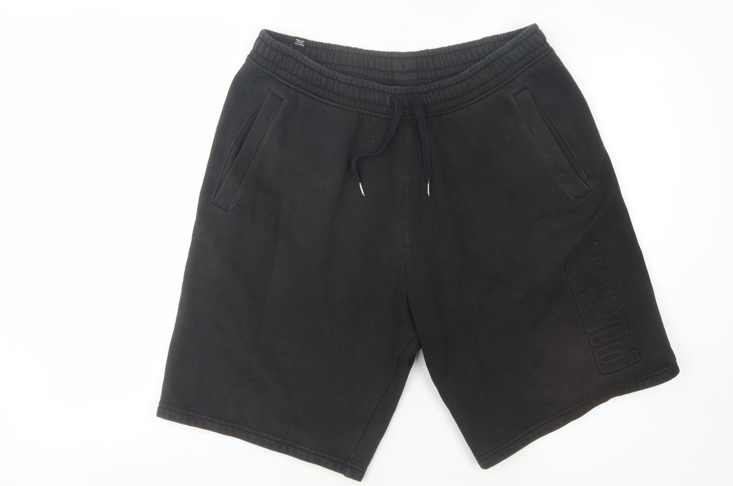 Puma Men's Black Sweat Shorts, Size L, Gym Wear